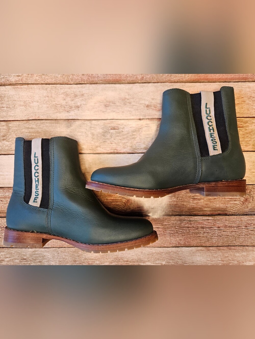 Lucchese Bootmaker All Weather Women Garden Boots Green. Size 6.6 ($245)